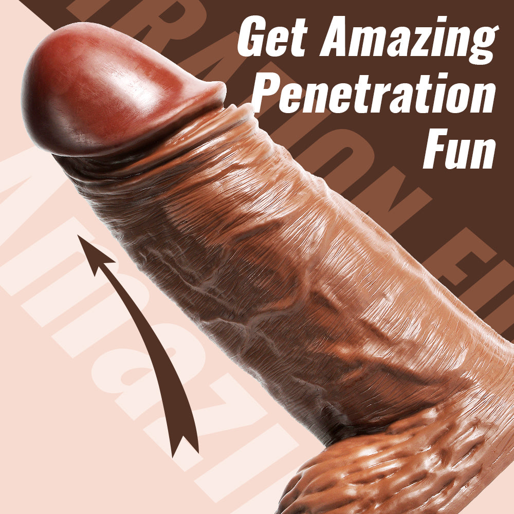 Eden's Whisper, Dildo, adult sex toy, Woman Lifelike Fake Penis G Spot stimulator, Body safe, Ultra big, soft, With suction cup SQ-WBC10260