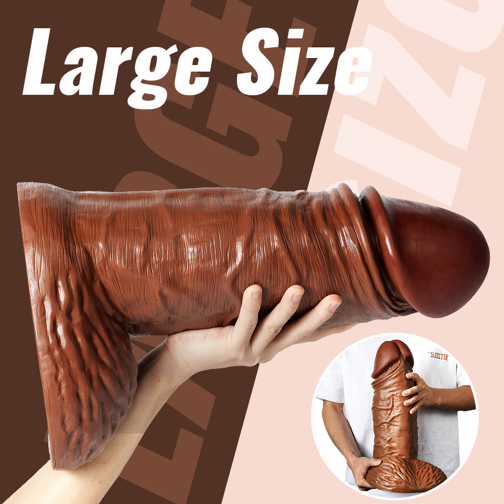 Eden's Whisper, Dildo, adult sex toy, Woman Lifelike Fake Penis G Spot stimulator, Body safe, Ultra big, soft, With suction cup SQ-WBC10260