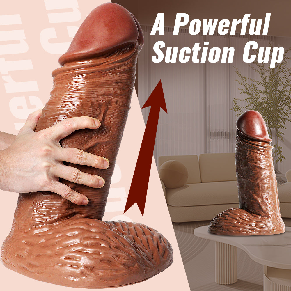 Eden's Whisper, Dildo, adult sex toy, Woman Lifelike Fake Penis G Spot stimulator, Body safe, Ultra big, soft, With suction cup SQ-WBC10260