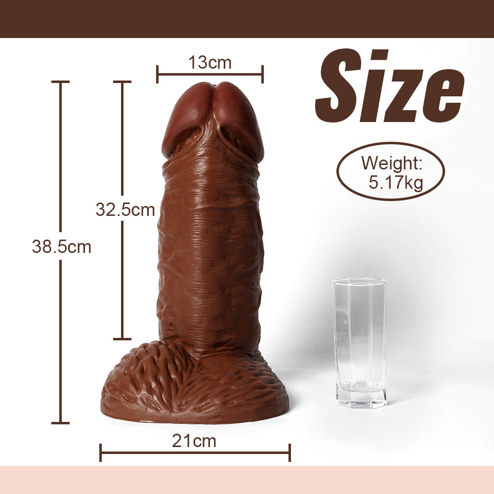 Eden's Whisper, Dildo, adult sex toy, Woman Lifelike Fake Penis G Spot stimulator, Body safe, Ultra big, soft, With suction cup SQ-WBC10260